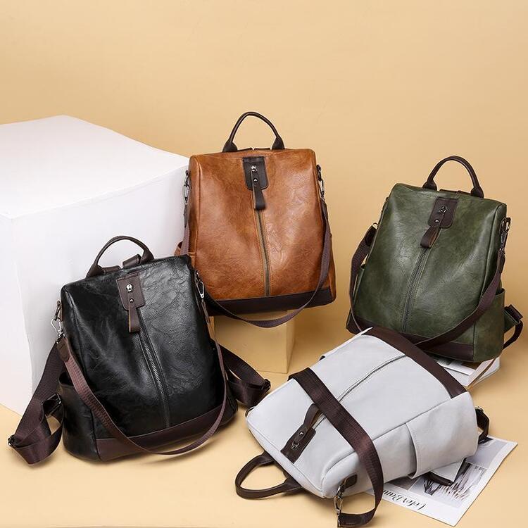 Maria | Stylish Leather Backpack with Generous Storage Space