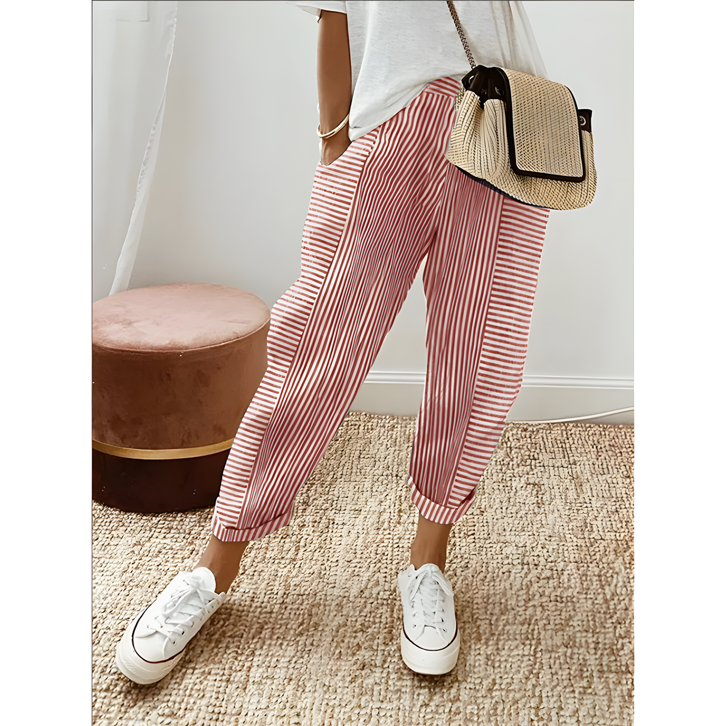 Comfort Stripe™ Cotton Trousers