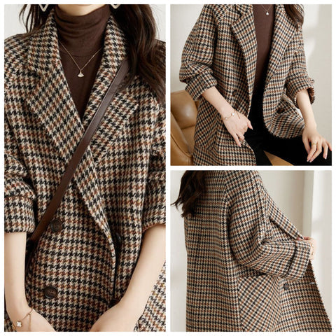 Harper™ - Classic Plaid Blazer Jacket