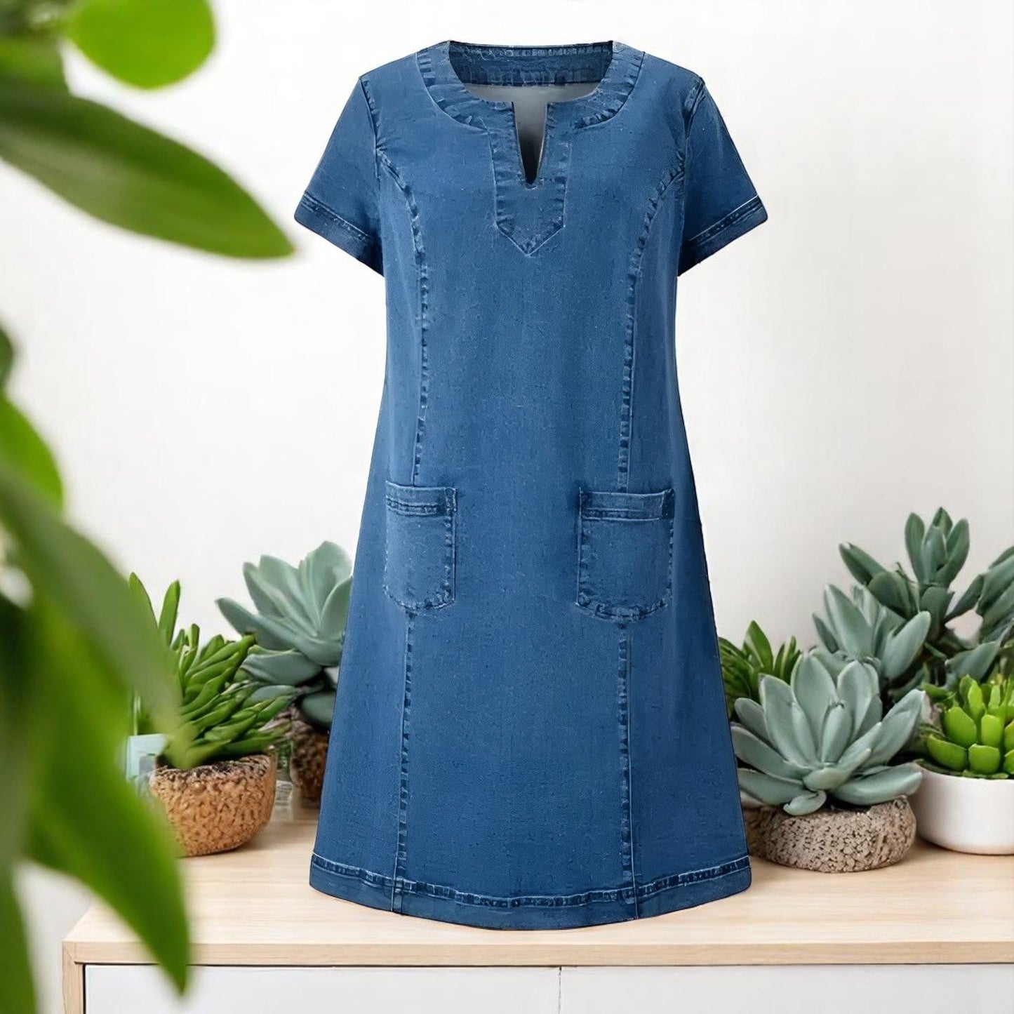 Ginah – Midi Denim Dress