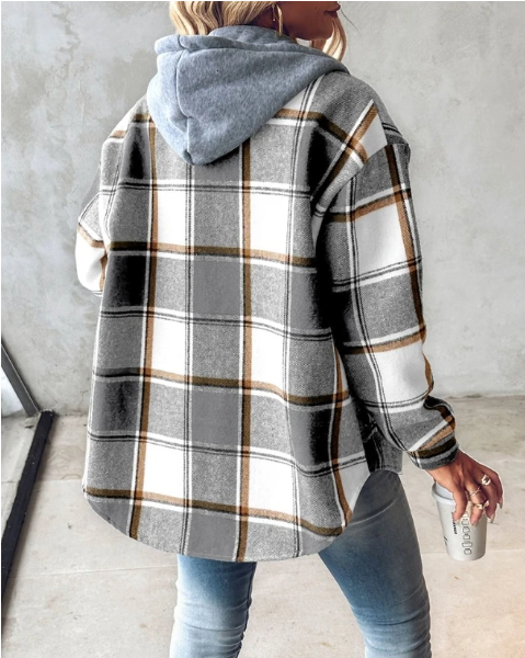 Sierra™ Checkered Hooded Flannel Coat