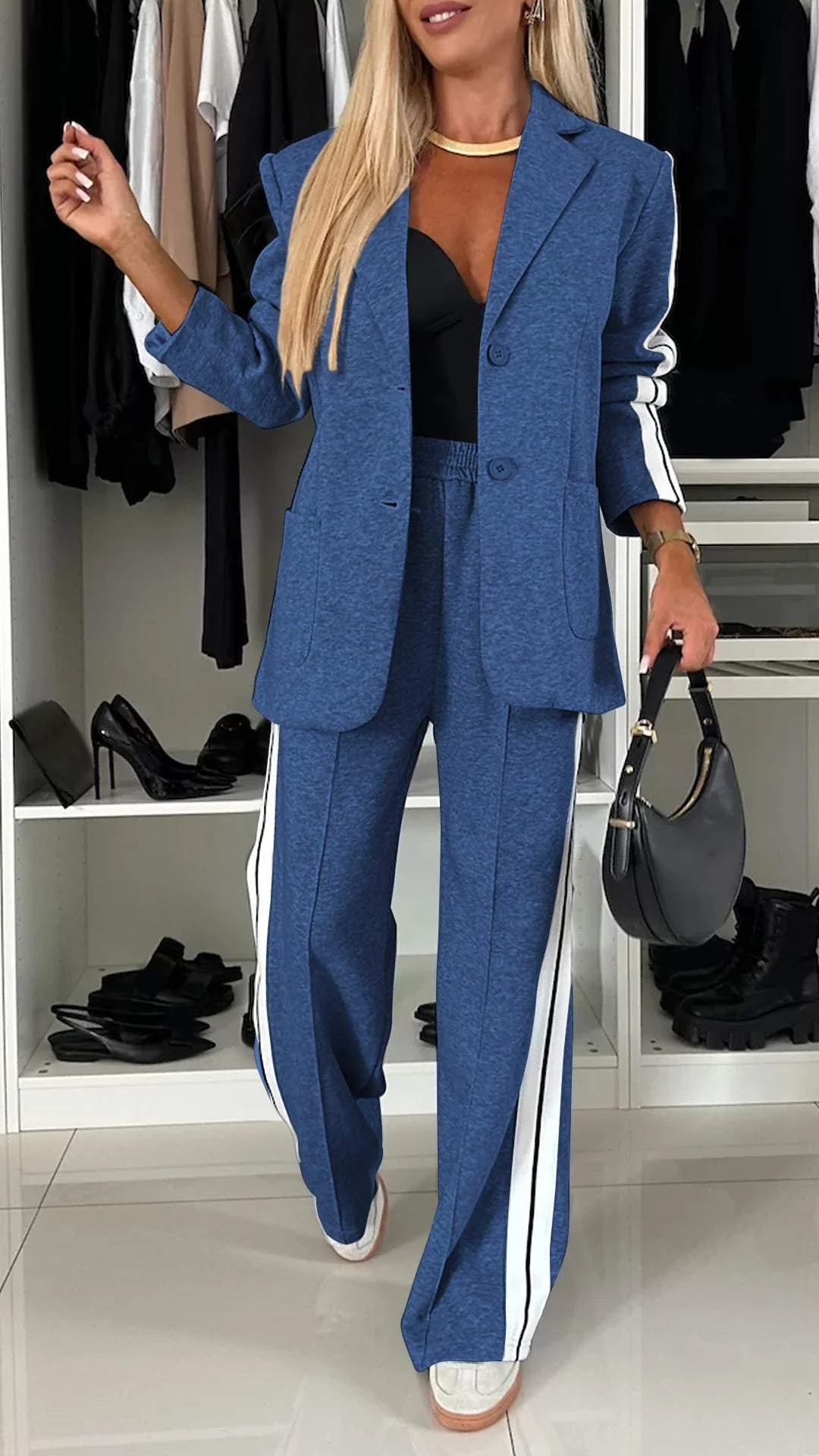 Amelia™ - Casual Striped Suit