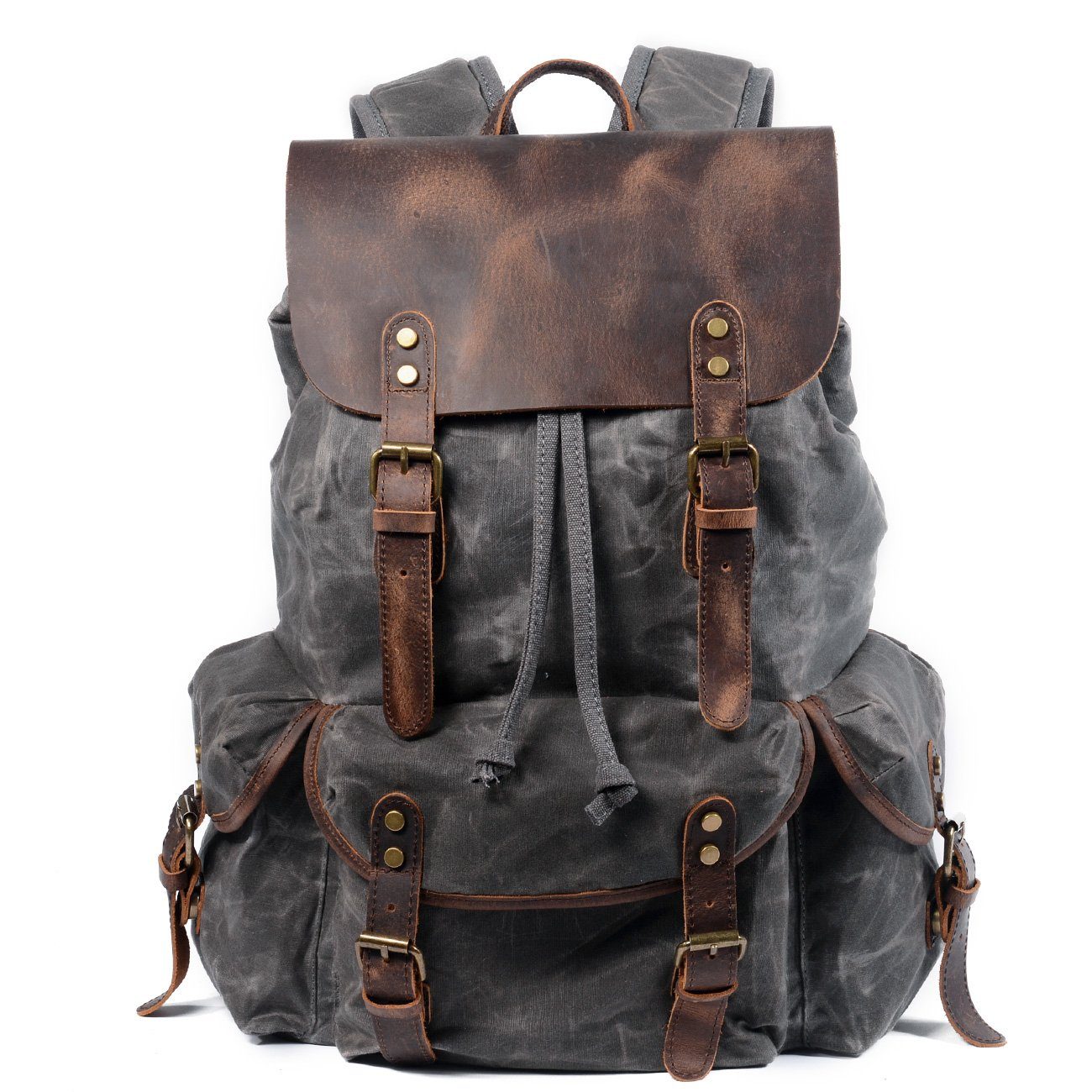 Asher Linen and Leather Backpack