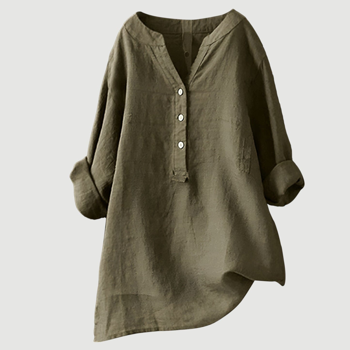 Linen Button-Up Shirt by Mira
