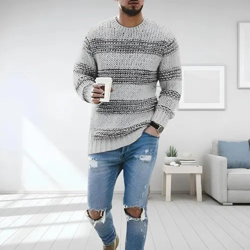 Liam™ | Men's Striped Knit Sweater