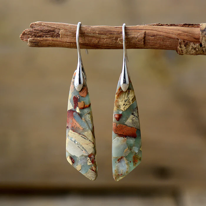 Retro Natural Stone Earrings