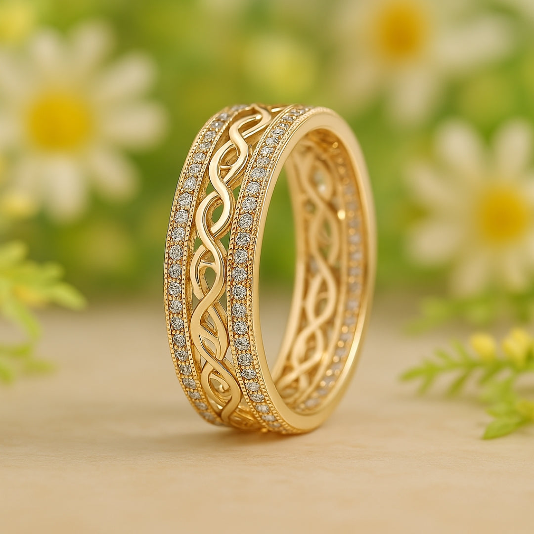 Radiant Hollow Gold Band