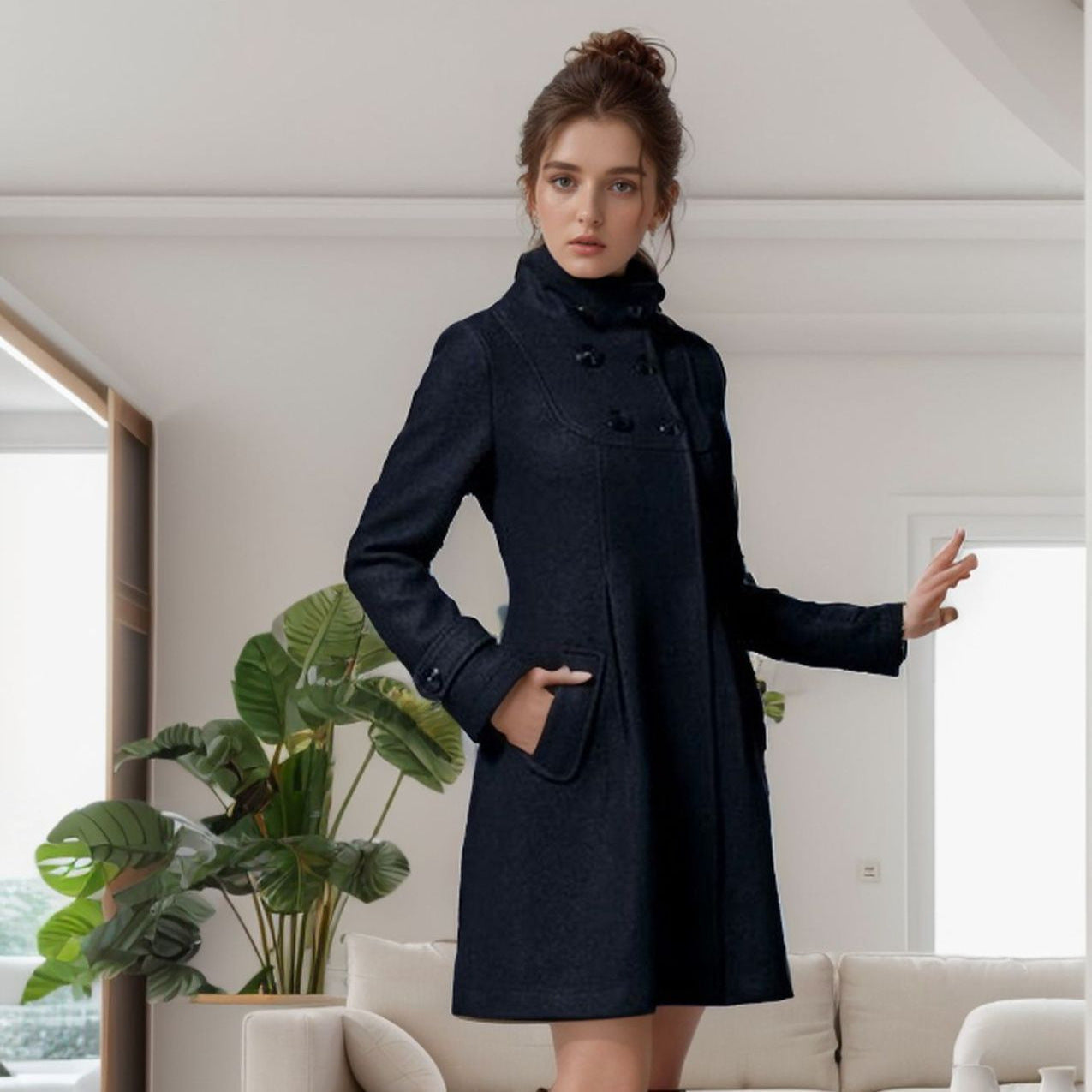 Ophelia™ - Classic Buttoned Overcoat