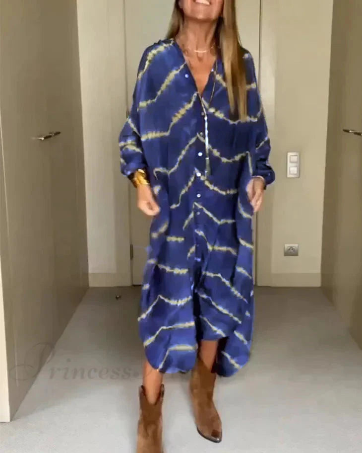 Bohemian Tie-Dye Dress - Sienna Wave