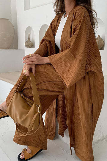 SERENITY FLOW™ - Elegant Casual Kimono and Trouser Ensemble