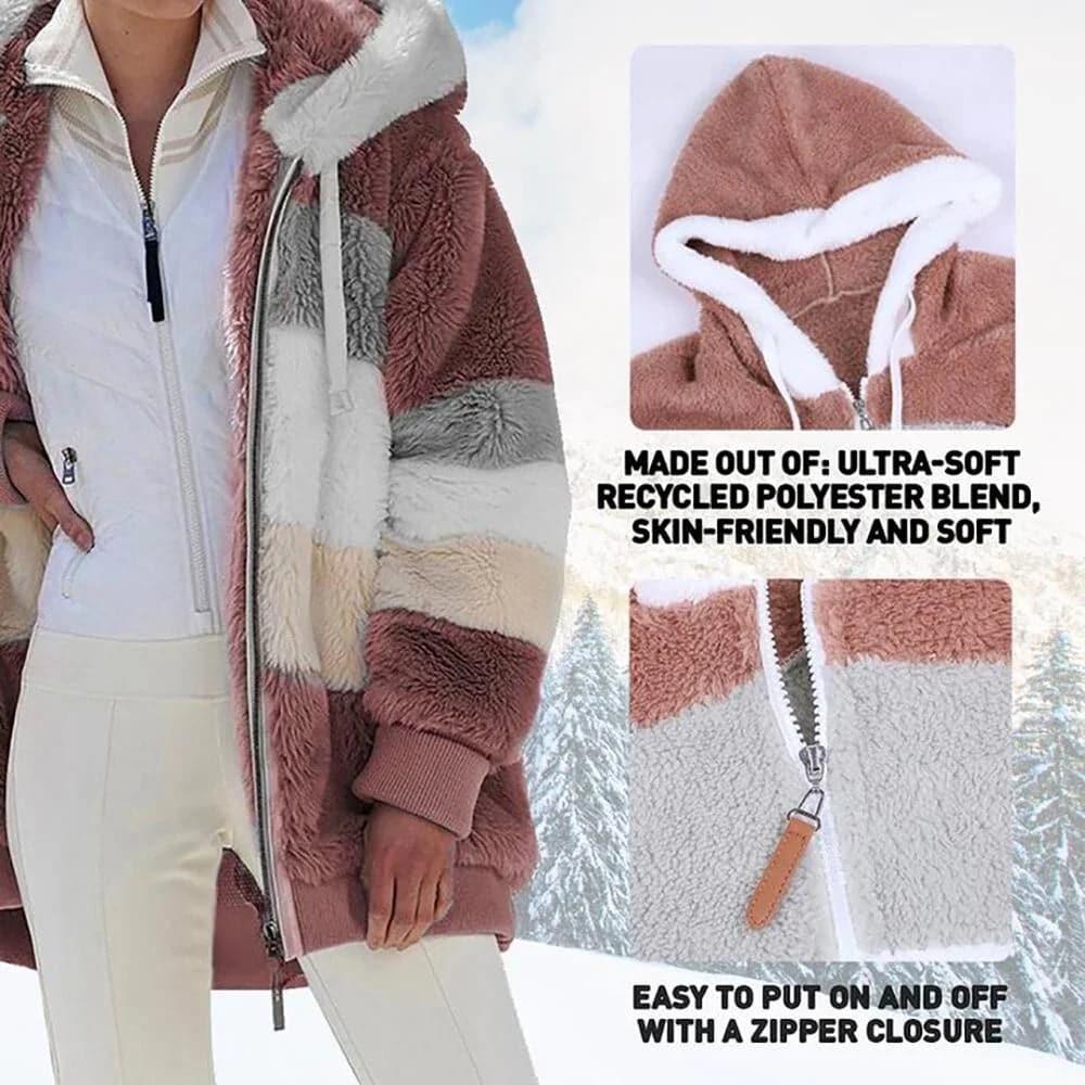 Viviana™ | Luxurious & Cozy Colorblock Faux Fur Coat