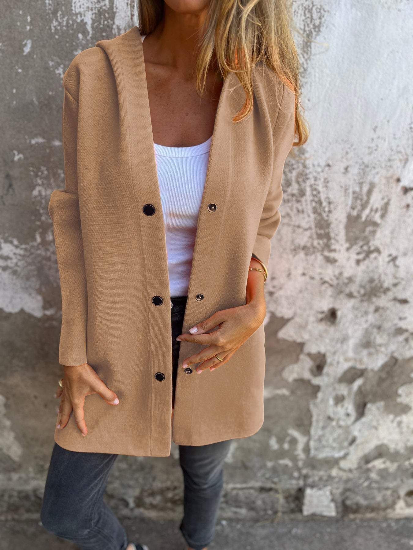 Harper | Comfy Button-Up Hoodie