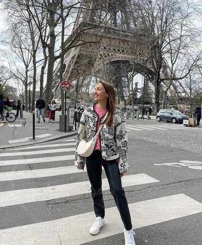 Luna™ - Retro Floral Quilted Cotton Jacket