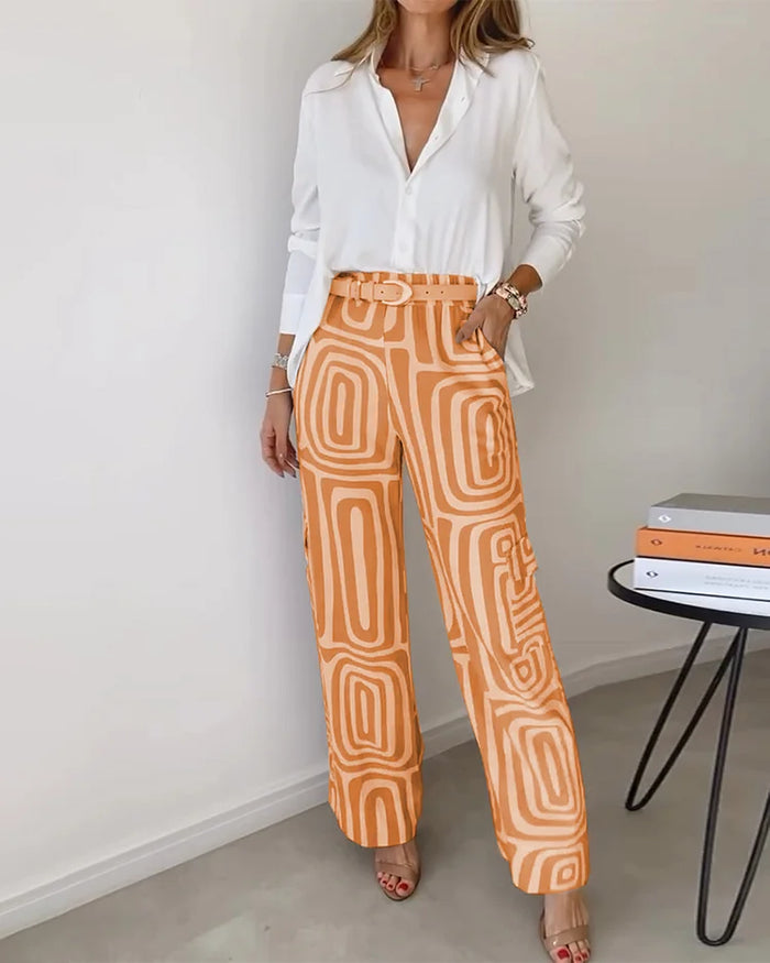 Olivia™ Stylish Patterned Women's Two-Piece Ensemble