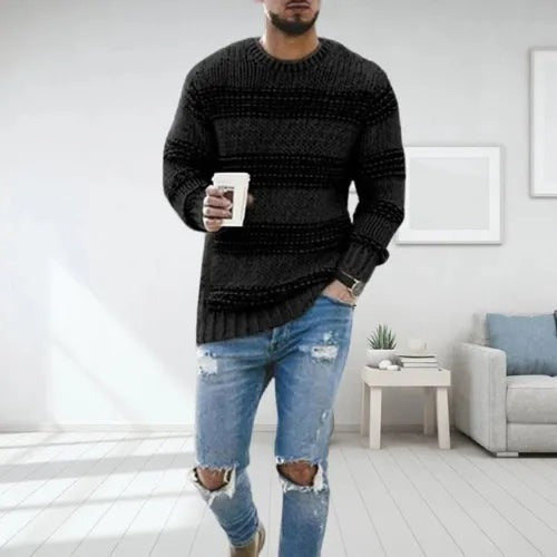 Liam™ | Men's Striped Knit Sweater