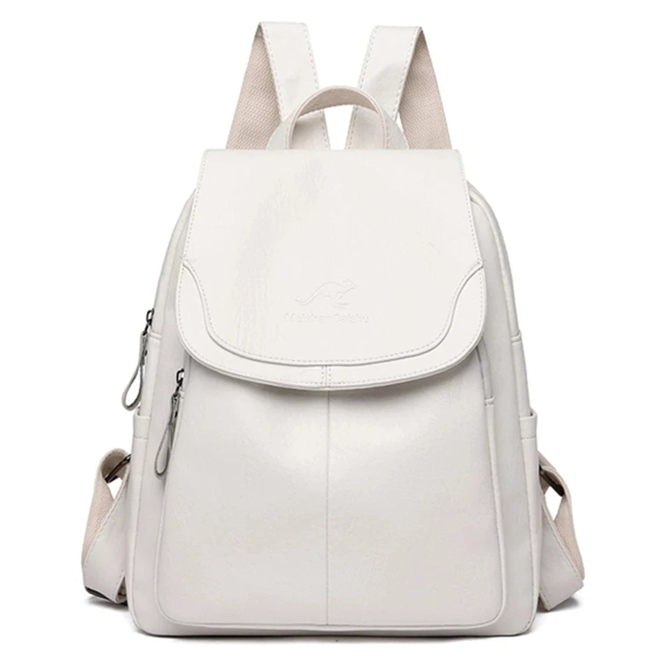 Olivia - Durable Leather Backpack with Enhanced Security