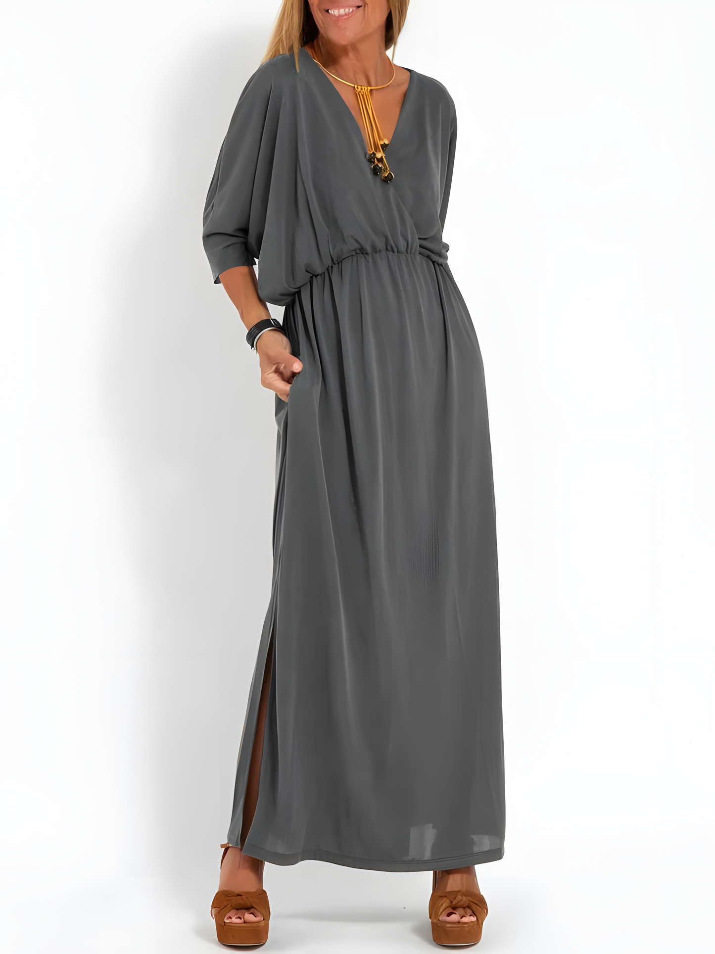 Timeless Elegance: Global Allure Maxi Dress