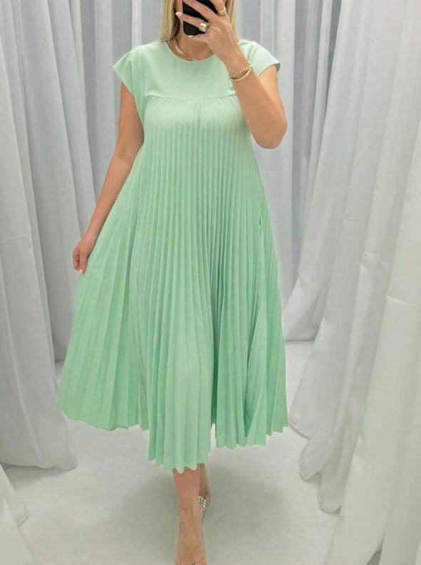 Elara™ - Flowing Pleated Maxi Dress