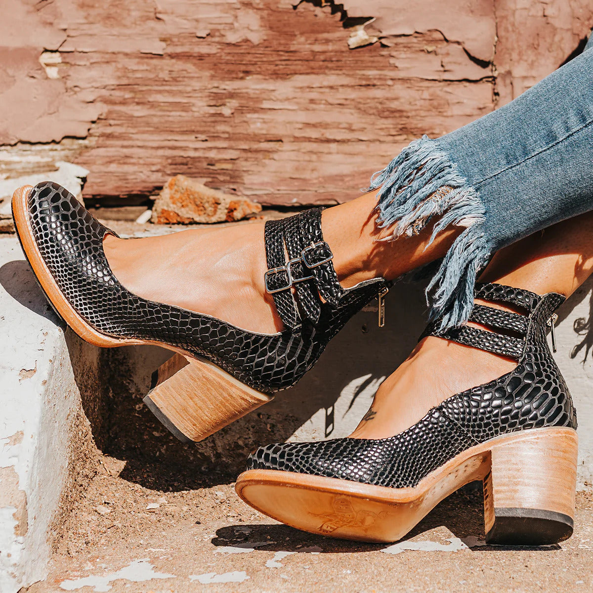 Ginevra™ | Chunky Heeled Multi-Strap Sandals