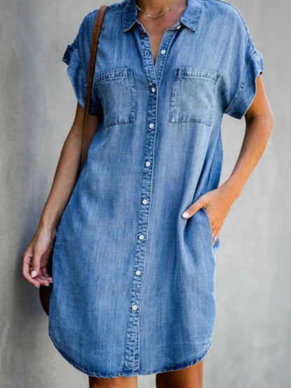 Mila | Easy Tummy-Hiding Denim Dress