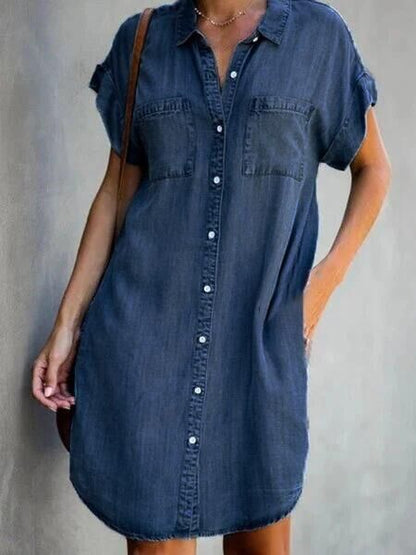 Mila | Easy Tummy-Hiding Denim Dress