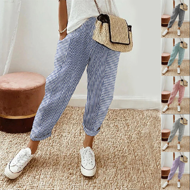 Comfort Stripe™ Cotton Trousers