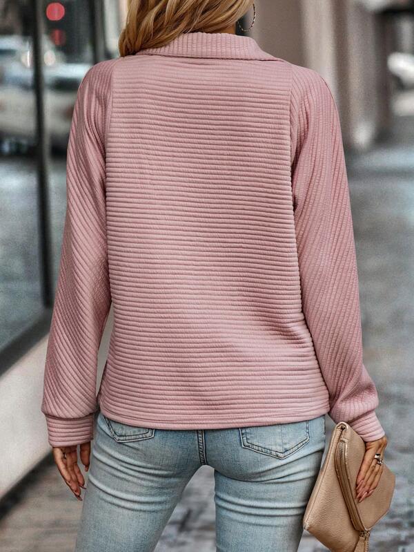 Bella™ Ribbed Quarter-Zip Sweater