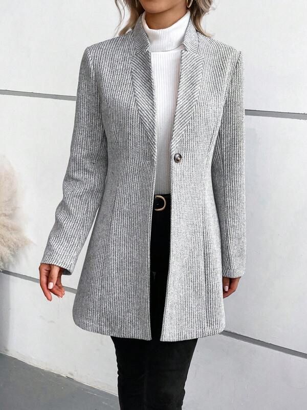 Ava™ - Timeless Button-Up Blazer Coat