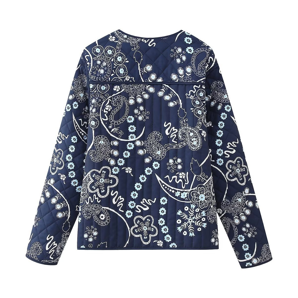 Luna™ - Retro Floral Quilted Cotton Jacket