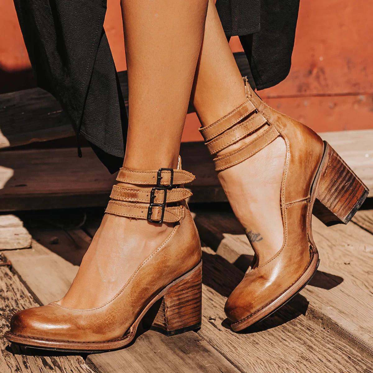 Ginevra™ | Chunky Heeled Multi-Strap Sandals