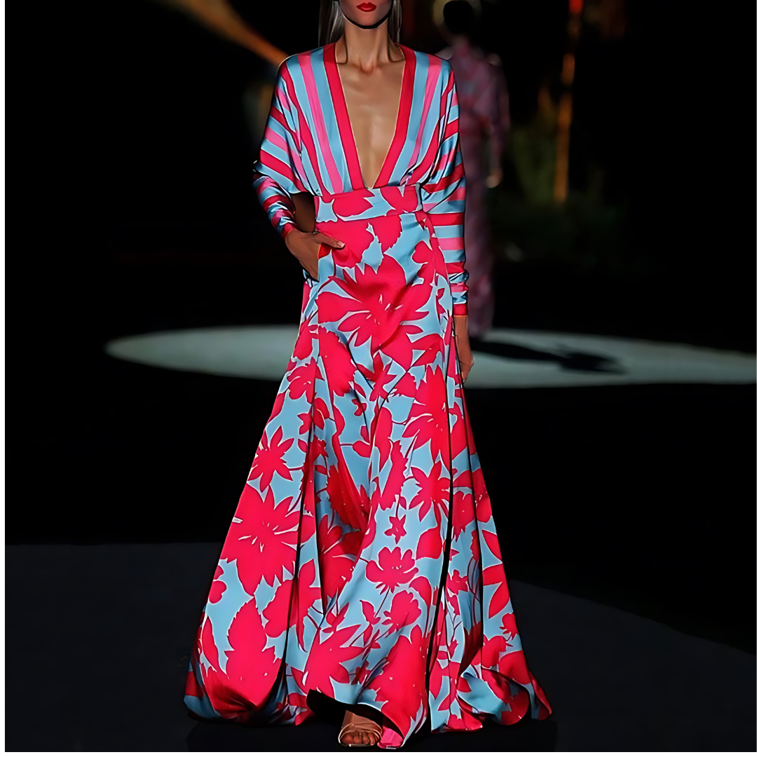 Juliana | Bold Floral Evening Gown