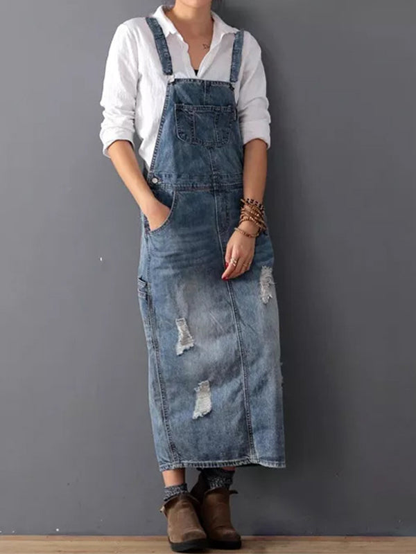 Harper™ - Retro Denim Overall Dress