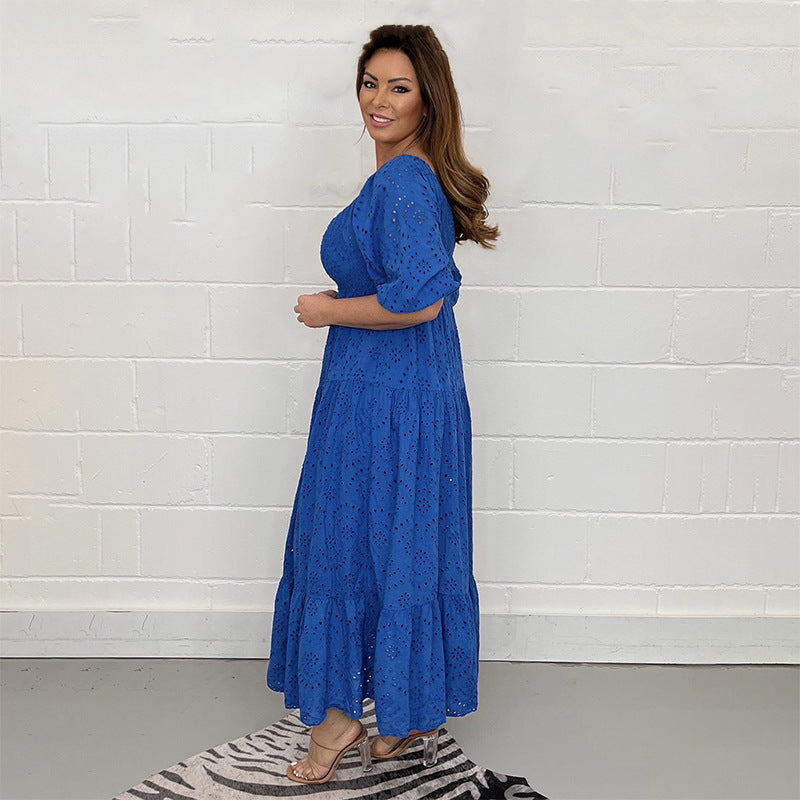 Global Allure: Breezy Summer Midi Dress