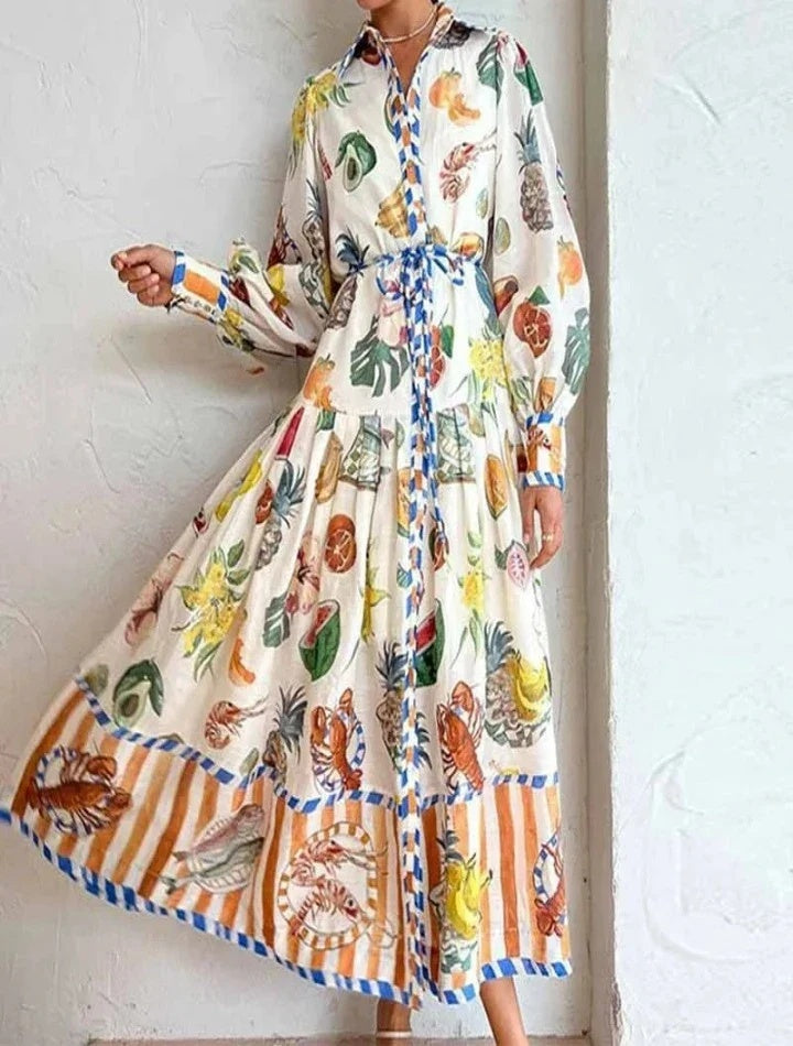 Sofia™ | Elegant Maxi Dress with Artistic Flair