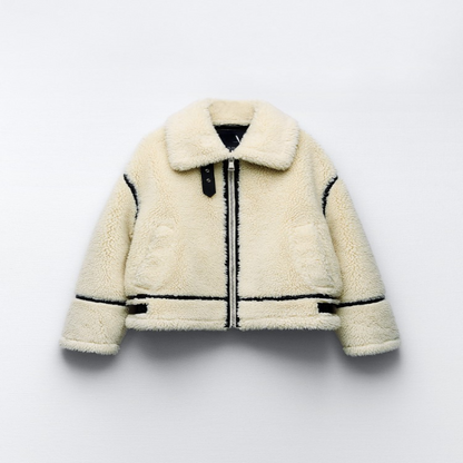 Ava™ - Premium Sherpa Zip Teddy Coat