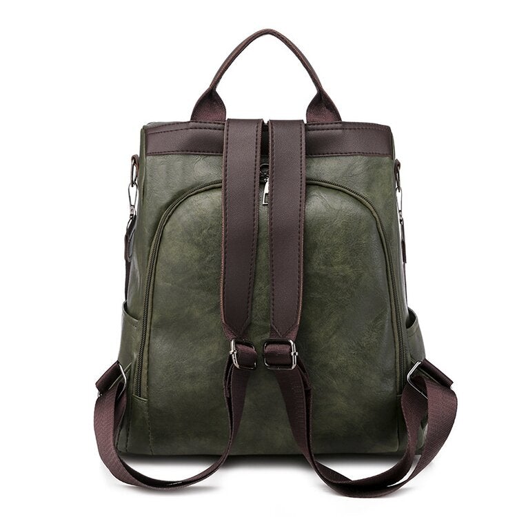 Maria | Stylish Leather Backpack with Generous Storage Space