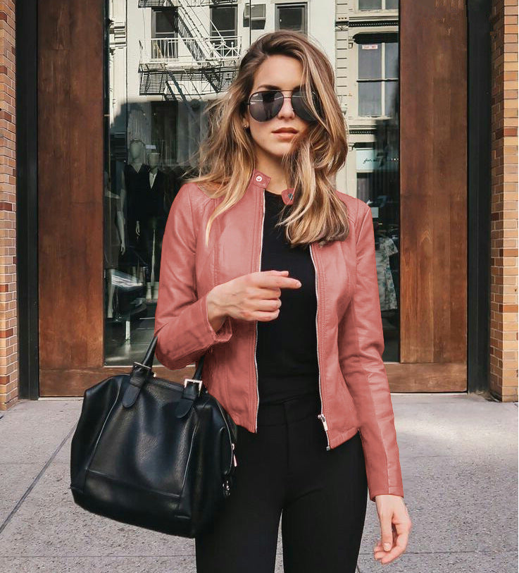 Luna™ - Stylish Slim-Fit Faux Leather Jacket