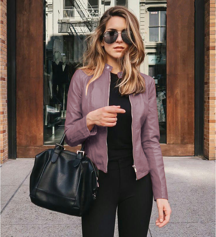 Luna™ - Stylish Slim-Fit Faux Leather Jacket