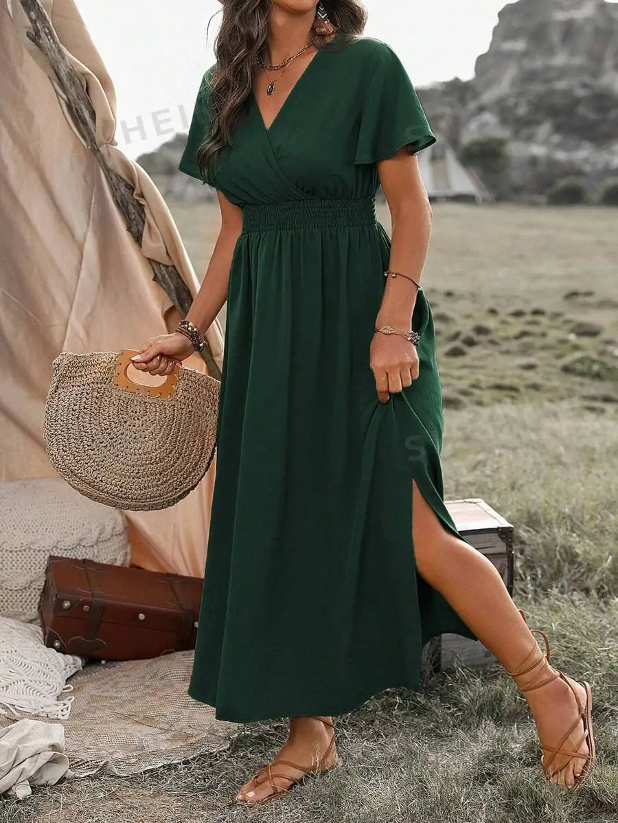 Luna | Flowy Maxi Dress with Smocked Waist