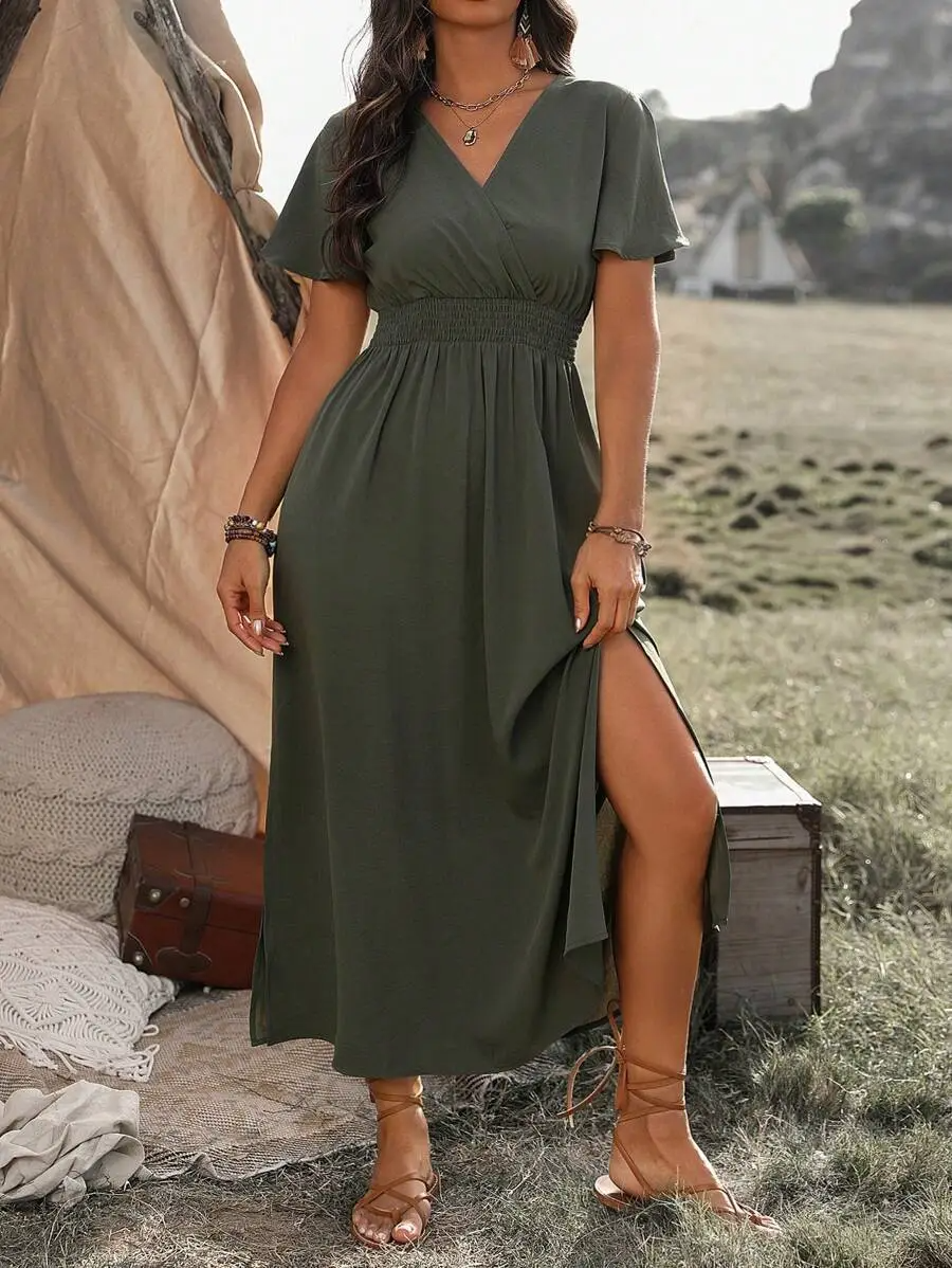 Luna | Flowy Maxi Dress with Smocked Waist