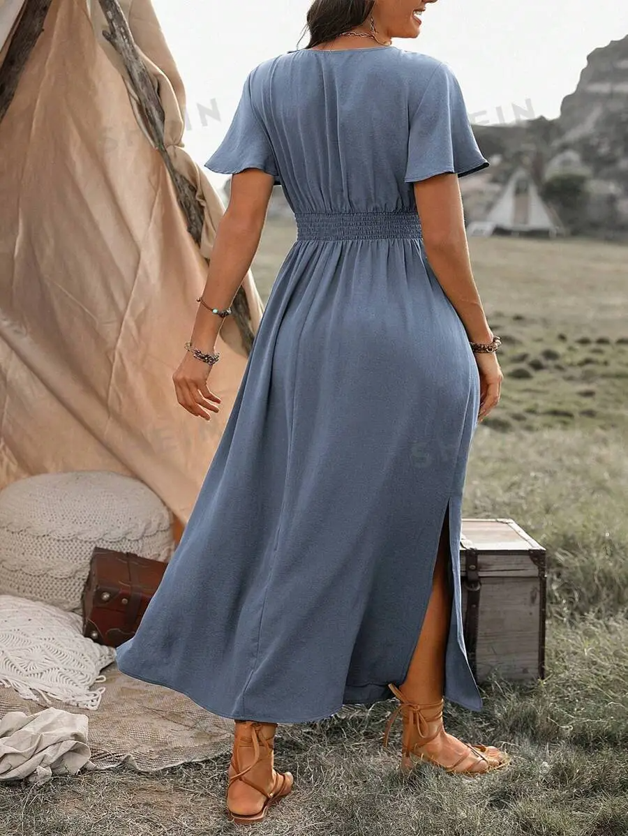 Luna | Flowy Maxi Dress with Smocked Waist