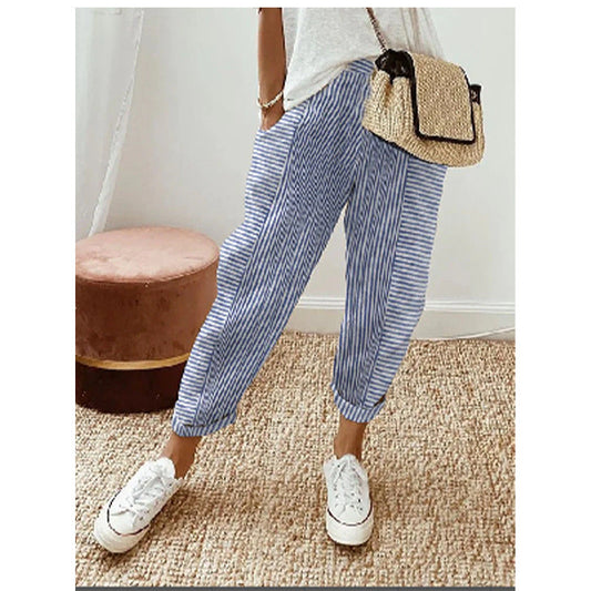 Comfort Stripe™ Cotton Trousers