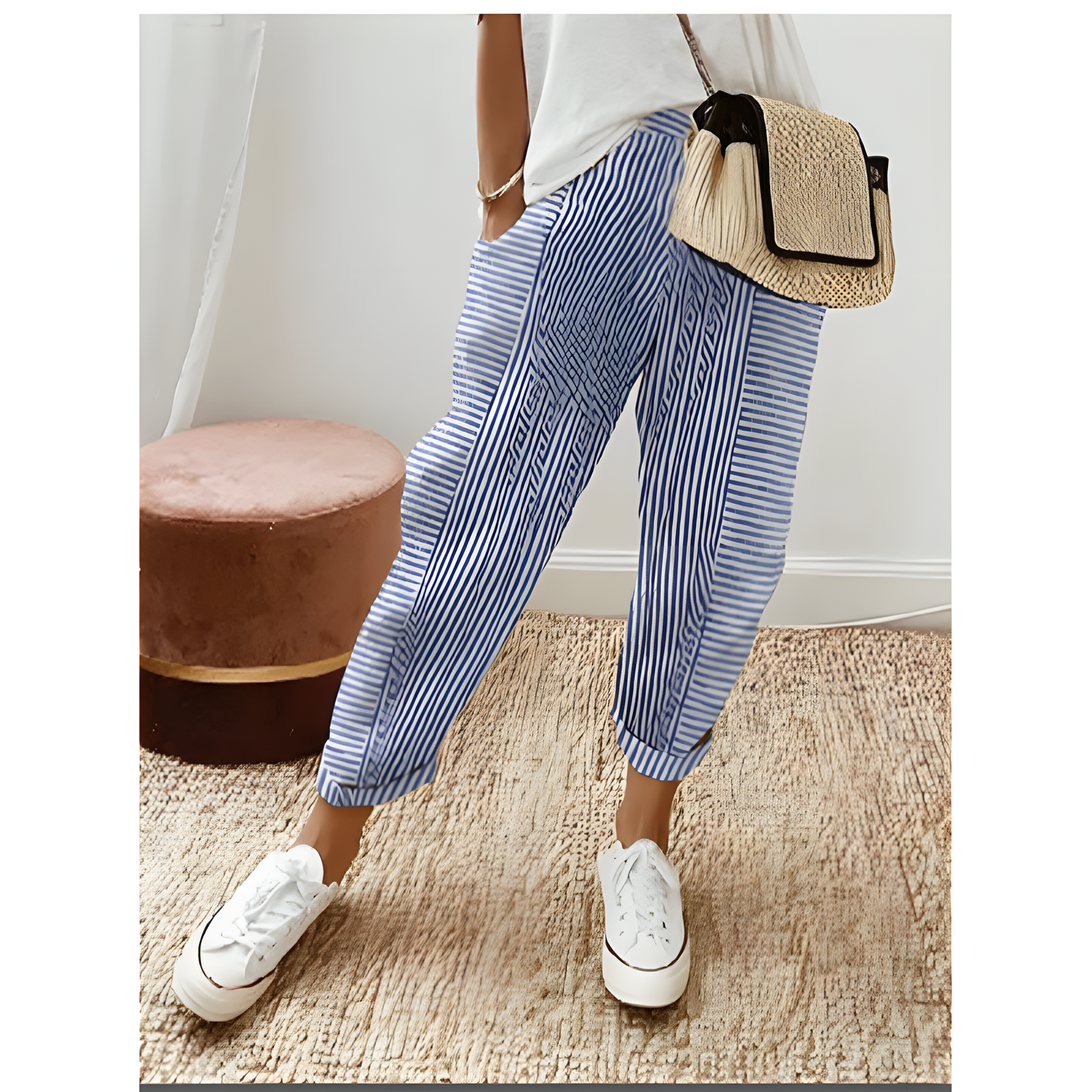 Comfort Stripe™ Cotton Trousers