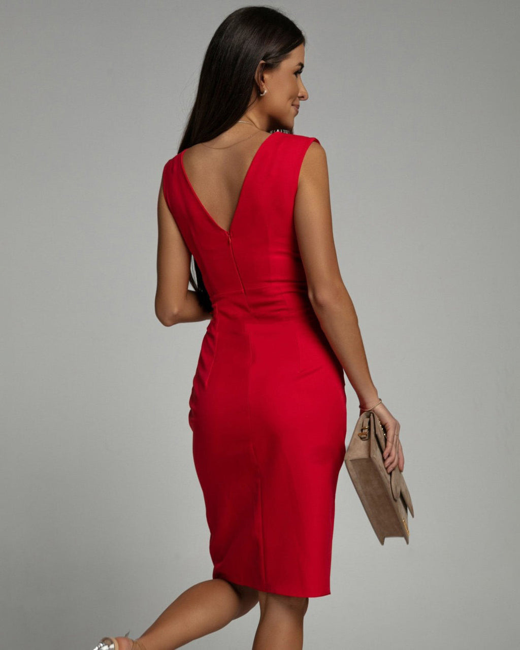 V-Neck Curve Dress by Noelle