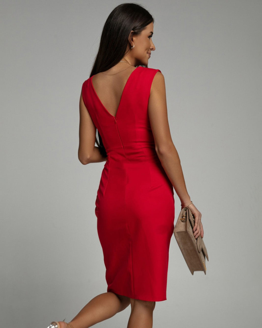 V-Neck Curve Dress by Noelle
