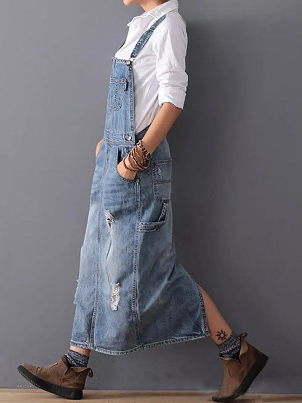 Harper™ - Retro Denim Overall Dress