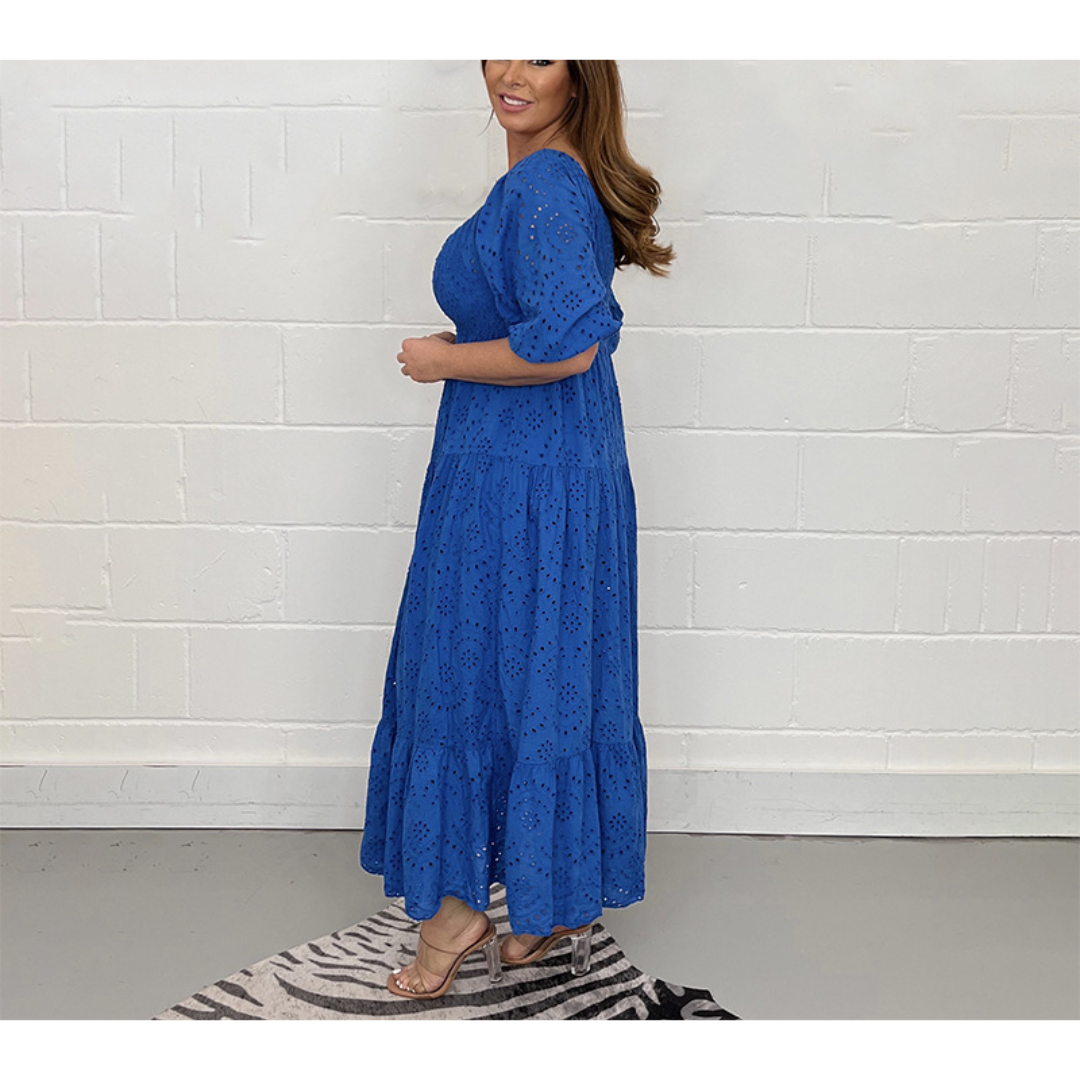 Global Allure: Breezy Summer Midi Dress