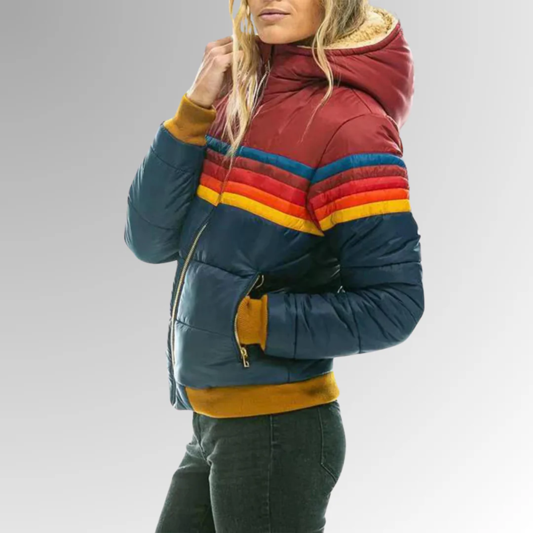 Sierra™ - Vintage Stripe Puffer Jacket