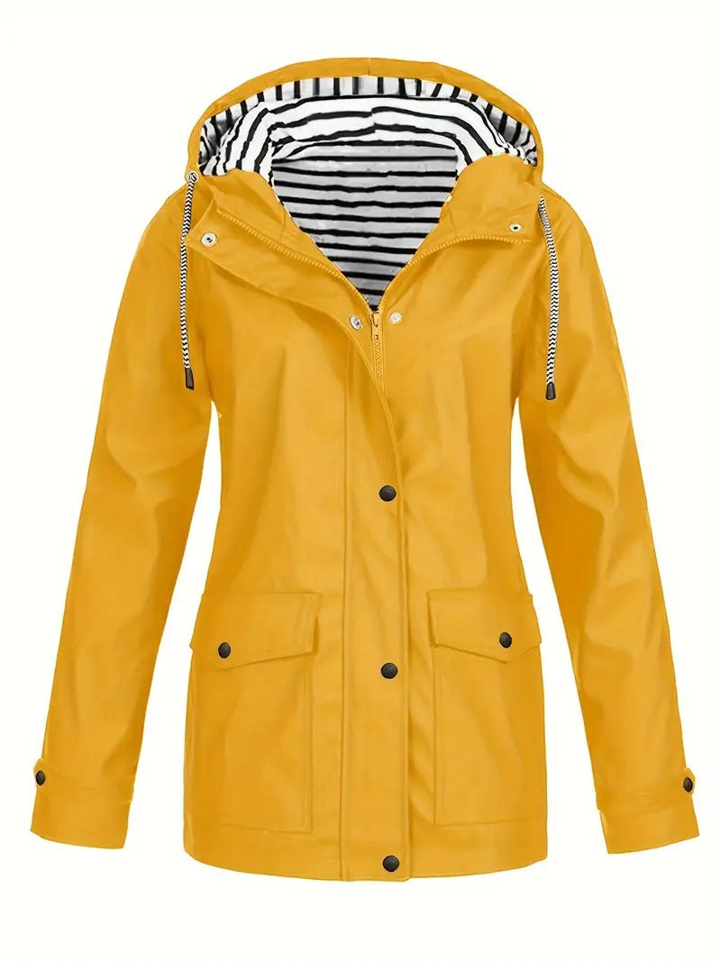 Catherine™ - Lightweight Striped Rain Jacket with Lining