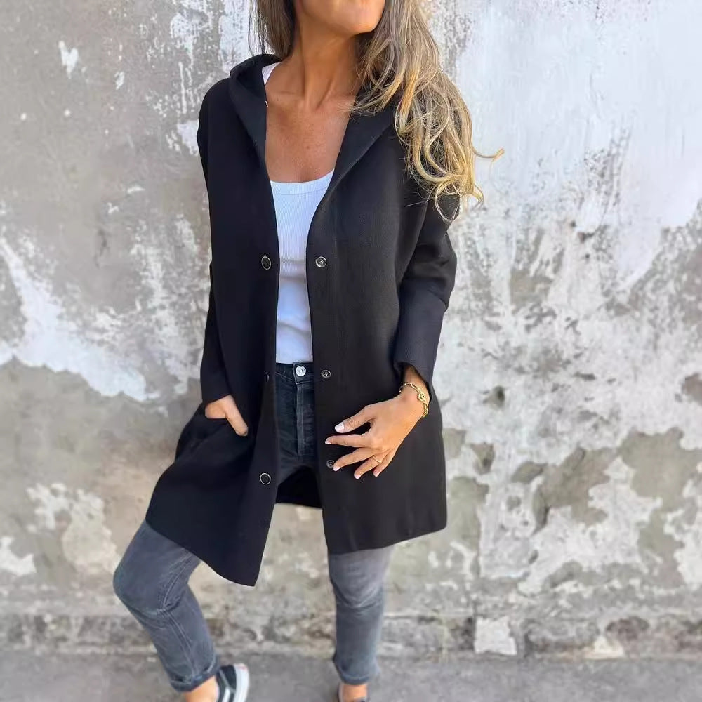 Harper | Comfy Button-Up Hoodie